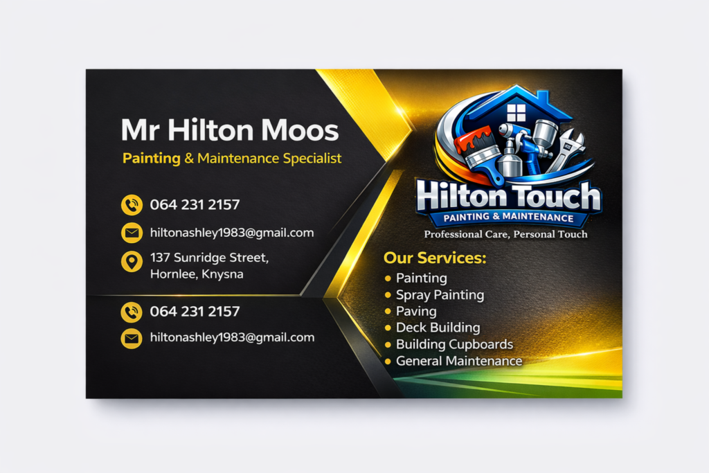 hilton touch business card